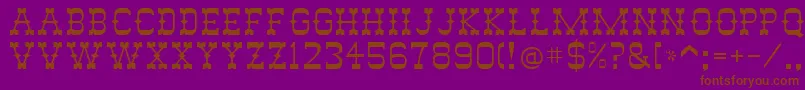 AbananRegular Font – Brown Fonts on Purple Background