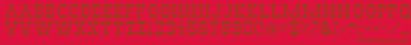 Шрифт AbananRegular – коричневые шрифты на красном фоне