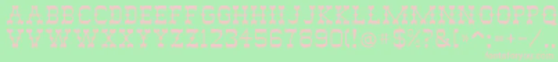 AbananRegular Font – Pink Fonts on Green Background