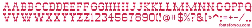 AbananRegular Font – Red Fonts on White Background