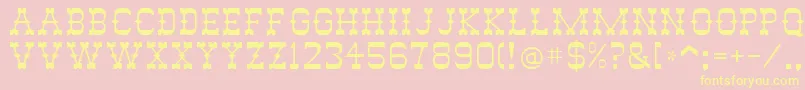 AbananRegular Font – Yellow Fonts on Pink Background