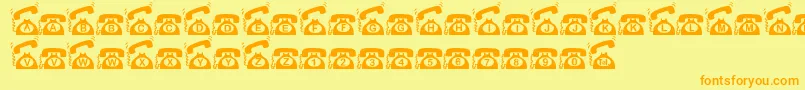 IJustCall Font – Orange Fonts on Yellow Background