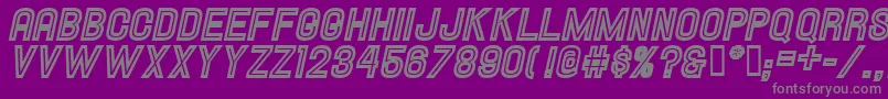 HallandaleInlineItalicJl Font – Gray Fonts on Purple Background