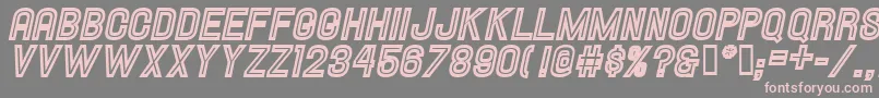 HallandaleInlineItalicJl Font – Pink Fonts on Gray Background