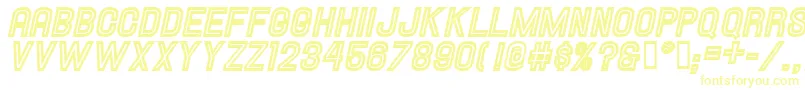 HallandaleInlineItalicJl Font – Yellow Fonts