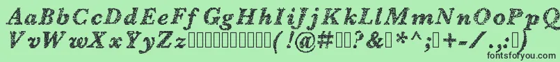 Blearydays Font – Black Fonts on Green Background