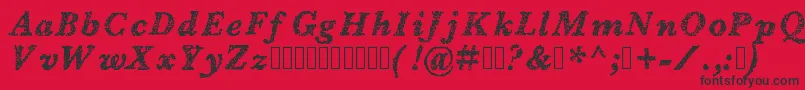 Blearydays-Schriftart – Schwarze Schriften auf rotem Hintergrund