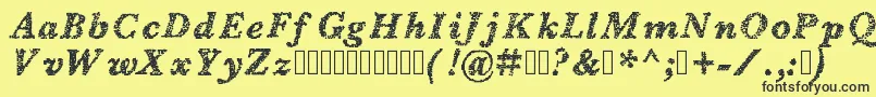 Blearydays Font – Black Fonts on Yellow Background