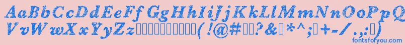 Blearydays Font – Blue Fonts on Pink Background