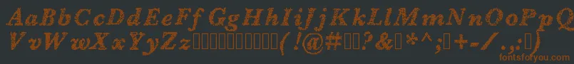 Blearydays Font – Brown Fonts on Black Background