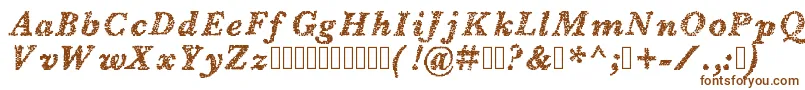 Blearydays-fontti – ruskeat fontit valkoisella taustalla