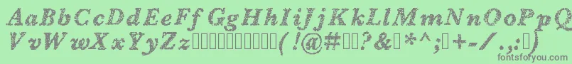 Blearydays Font – Gray Fonts on Green Background