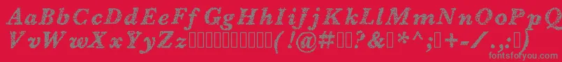 Blearydays Font – Gray Fonts on Red Background