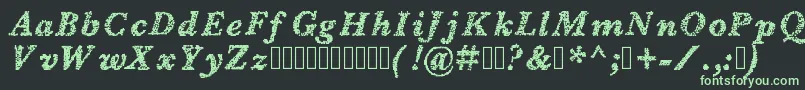 Blearydays Font – Green Fonts on Black Background