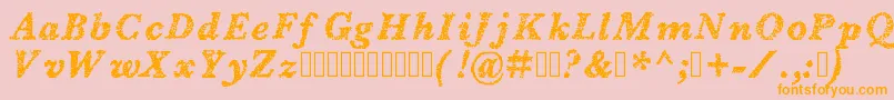 Blearydays Font – Orange Fonts on Pink Background