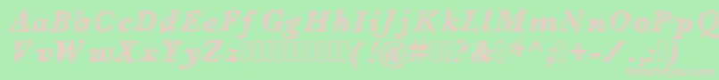 Blearydays Font – Pink Fonts on Green Background