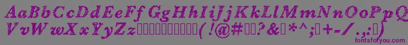 Blearydays-fontti – violetit fontit harmaalla taustalla