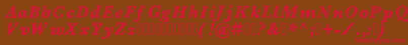Blearydays Font – Red Fonts on Brown Background