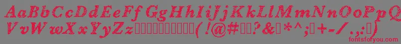 Blearydays Font – Red Fonts on Gray Background