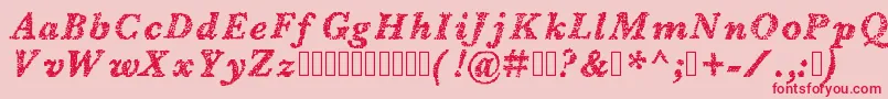 Blearydays Font – Red Fonts on Pink Background