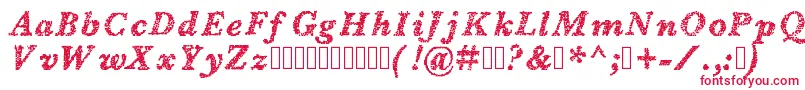 フォントBlearydays – 赤い文字