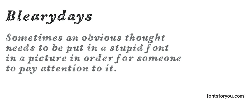 Blearydays Font