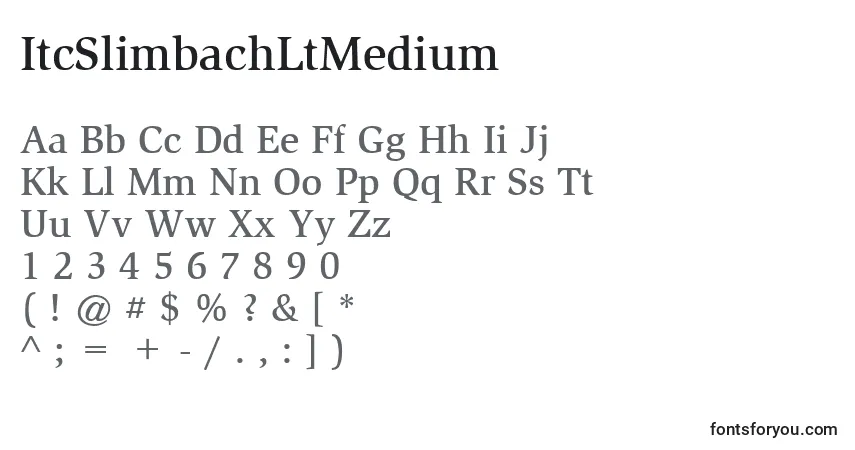 Шрифт ItcSlimbachLtMedium – алфавит, цифры, специальные символы