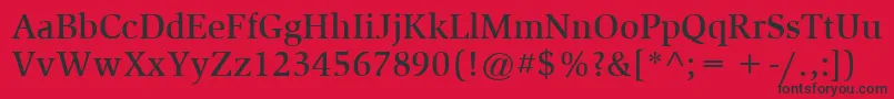ItcSlimbachLtMedium Font – Black Fonts on Red Background