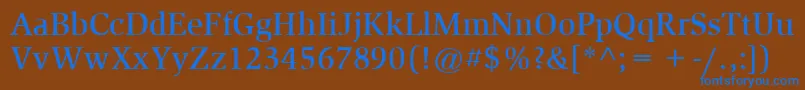 ItcSlimbachLtMedium Font – Blue Fonts on Brown Background