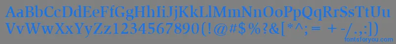 フォントItcSlimbachLtMedium – 灰色の背景に青い文字