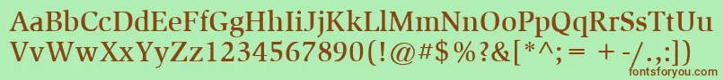 ItcSlimbachLtMedium Font – Brown Fonts on Green Background