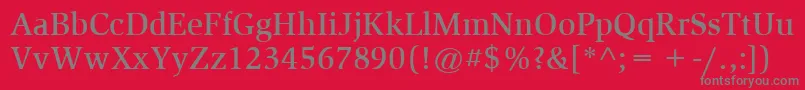 ItcSlimbachLtMedium Font – Gray Fonts on Red Background