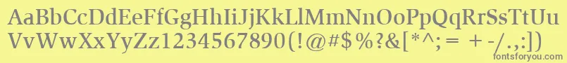 ItcSlimbachLtMedium Font – Gray Fonts on Yellow Background