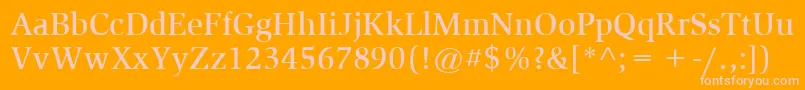 ItcSlimbachLtMedium Font – Pink Fonts on Orange Background
