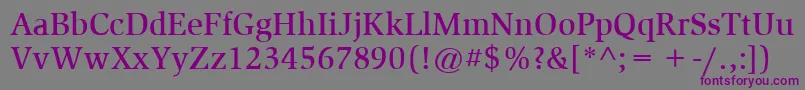 ItcSlimbachLtMedium-fontti – violetit fontit harmaalla taustalla