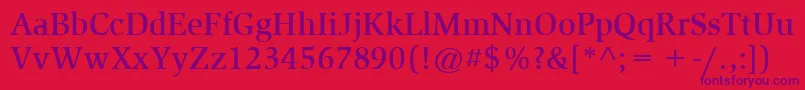 ItcSlimbachLtMedium Font – Purple Fonts on Red Background