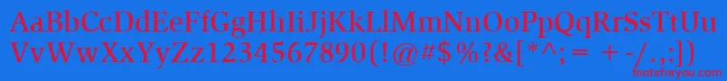 ItcSlimbachLtMedium Font – Red Fonts on Blue Background