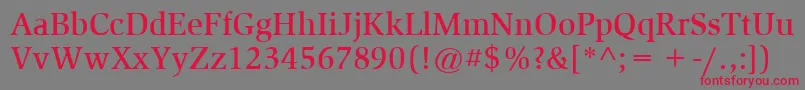 フォントItcSlimbachLtMedium – 赤い文字の灰色の背景