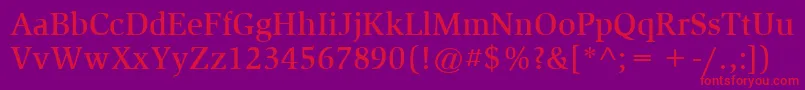 ItcSlimbachLtMedium Font – Red Fonts on Purple Background