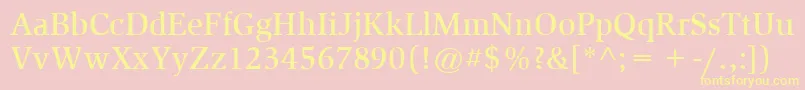 ItcSlimbachLtMedium Font – Yellow Fonts on Pink Background