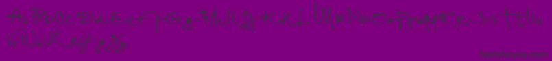 Assign-fontti – mustat fontit violetilla taustalla