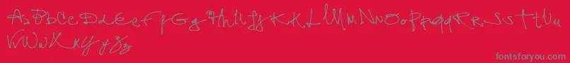 Assign Font – Gray Fonts on Red Background