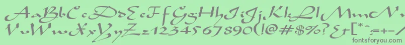 AladdinexpandedRegular Font – Gray Fonts on Green Background