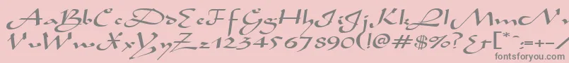 AladdinexpandedRegular Font – Gray Fonts on Pink Background