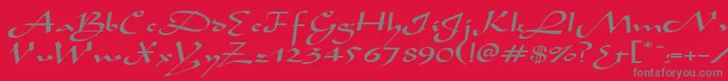 AladdinexpandedRegular Font – Gray Fonts on Red Background