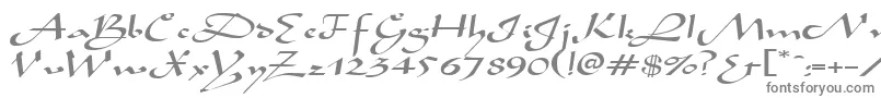 フォントAladdinexpandedRegular – 白い背景に灰色の文字