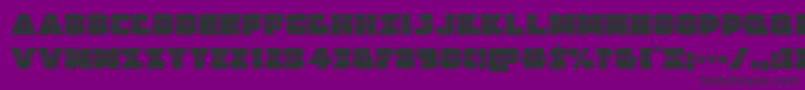 Czcionka Jedisflaser – czarne czcionki na fioletowym tle