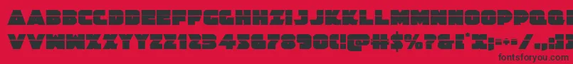 フォントJedisflaser – 赤い背景に黒い文字
