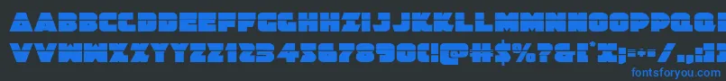 Jedisflaser Font – Blue Fonts on Black Background