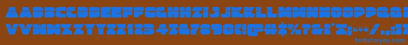 Jedisflaser Font – Blue Fonts on Brown Background